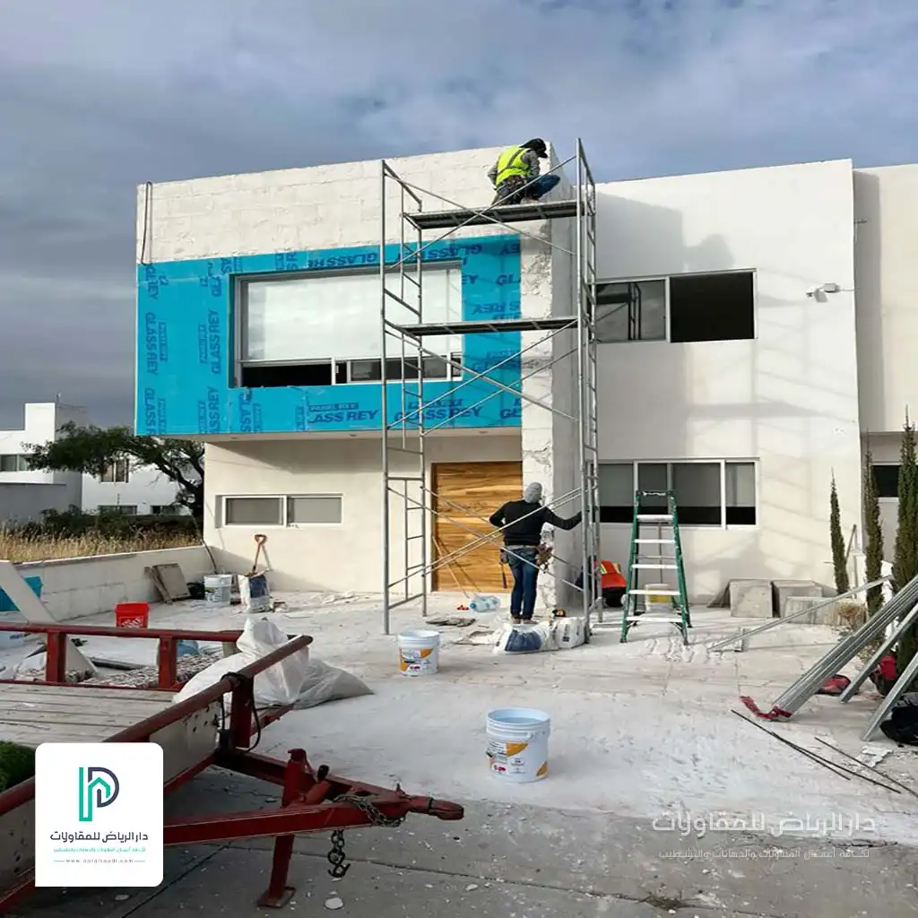 تشطيب واجهة منزل حي جامعة الأميرة نورة في شمال الرياض