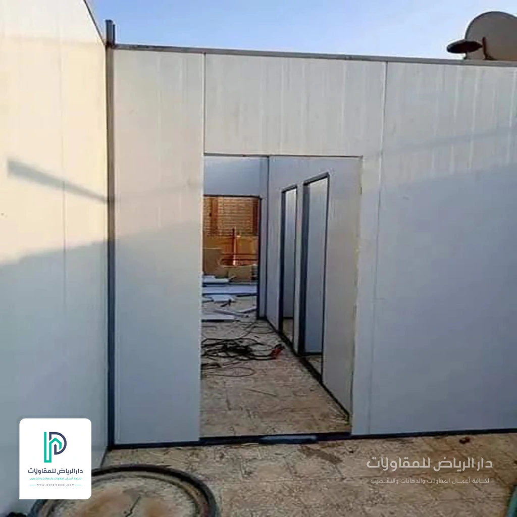 بناء ساندوتش بانل حي الروضة بالرياض